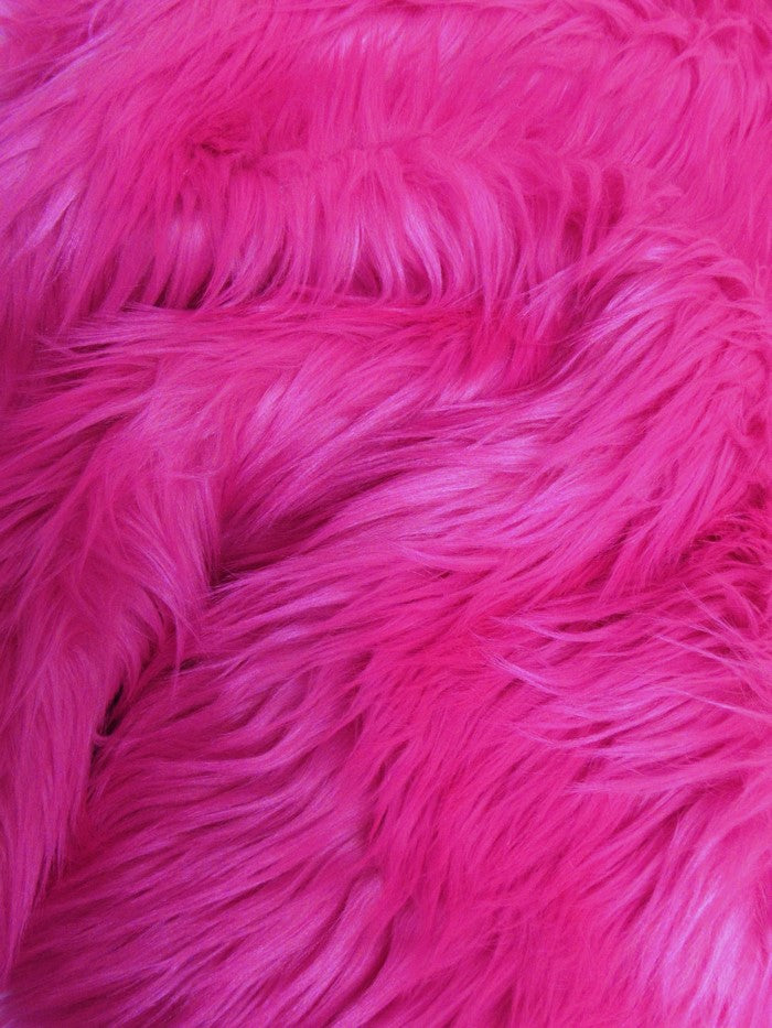 Neon Pink UV Reactive Solid Shaggy Fabric / Sold By The Yard-2