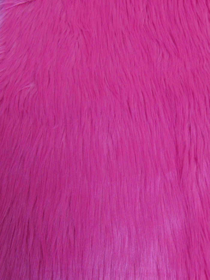 Neon Pink UV Reactive Solid Shaggy Fabric / Sold By The Yard-3