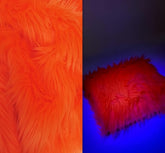 UV Reactive Solid Shaggy Faux Fur Fabric / Sold By The Yard
