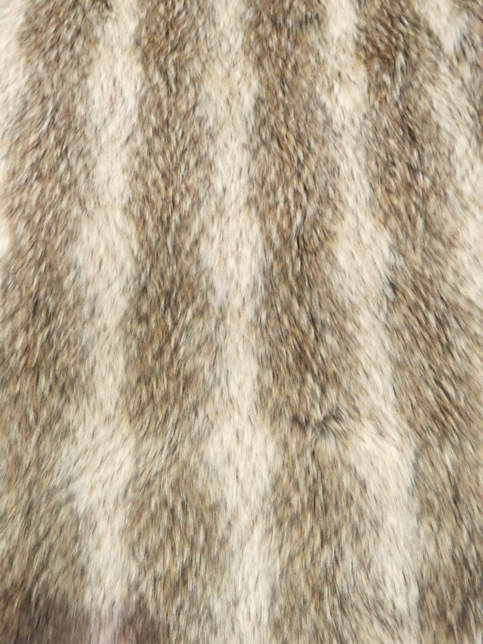 Mojave Desert Wolf Animal Faux Fur / Sold By The Yard - 0