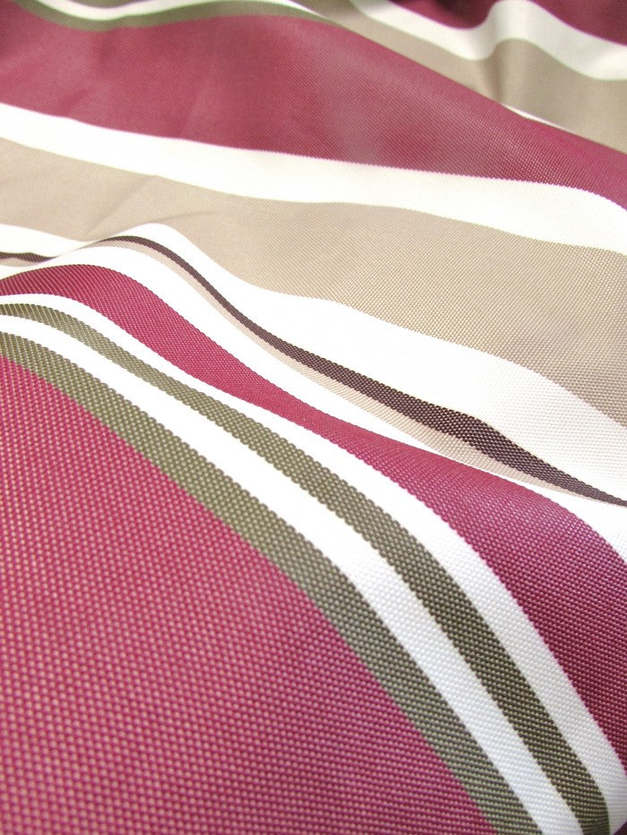 Oxford Stripe Outdoor Canvas Waterproof Fabric / Gray / Sold By The Yard