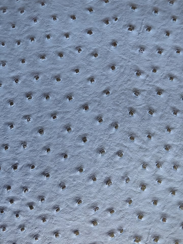 Blue Classic Ostrich Upholstery Vinyl Fabric / Sold By The Yard