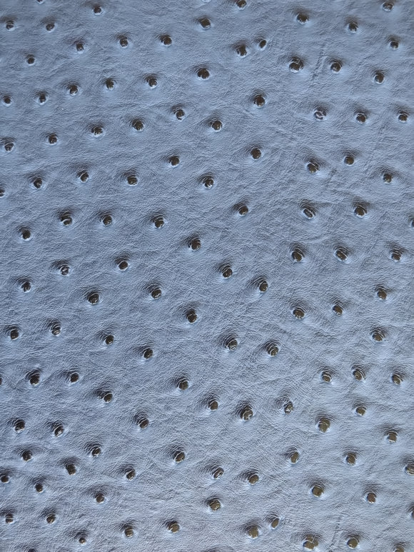 Blue Classic Ostrich Upholstery Vinyl Fabric / By The Roll - 30 Yards