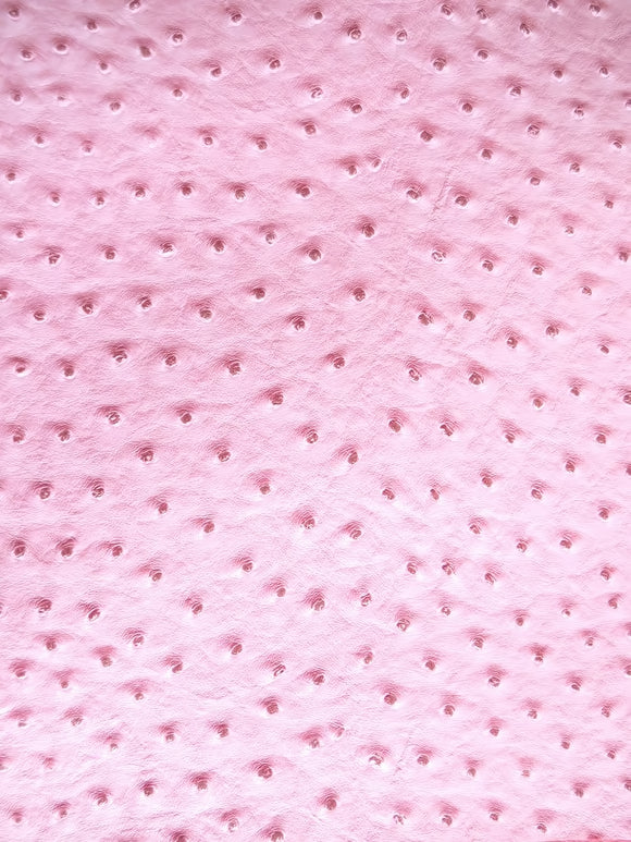 Pink Classic Ostrich Upholstery Vinyl Fabric / By The Roll - 30 Yards
