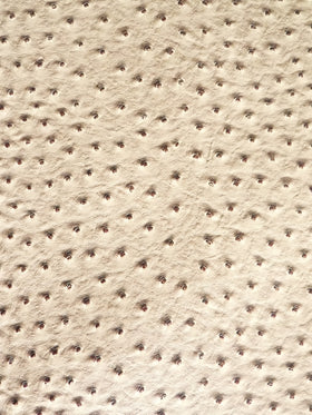 Light Coffee Classic Ostrich Upholstery Vinyl Fabric / Sold By The Yard