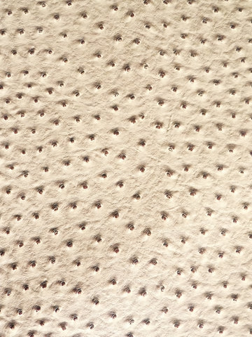 Light Coffee Classic Ostrich Upholstery Vinyl Fabric / Sold By The Yard
