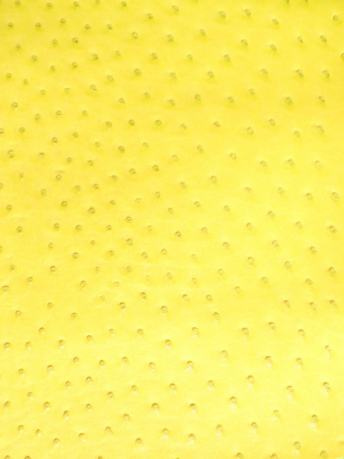 Neon Yellow Classic Ostrich Upholstery Vinyl Fabric / Sold By The Yard