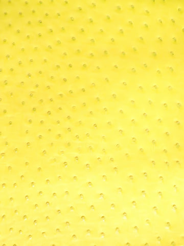 Neon Yellow Classic Ostrich Upholstery Vinyl Fabric / Sold By The Yard