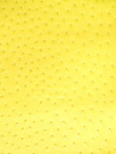 Neon Yellow Classic Ostrich Upholstery Vinyl Fabric / By The Roll - 30 Yards-1