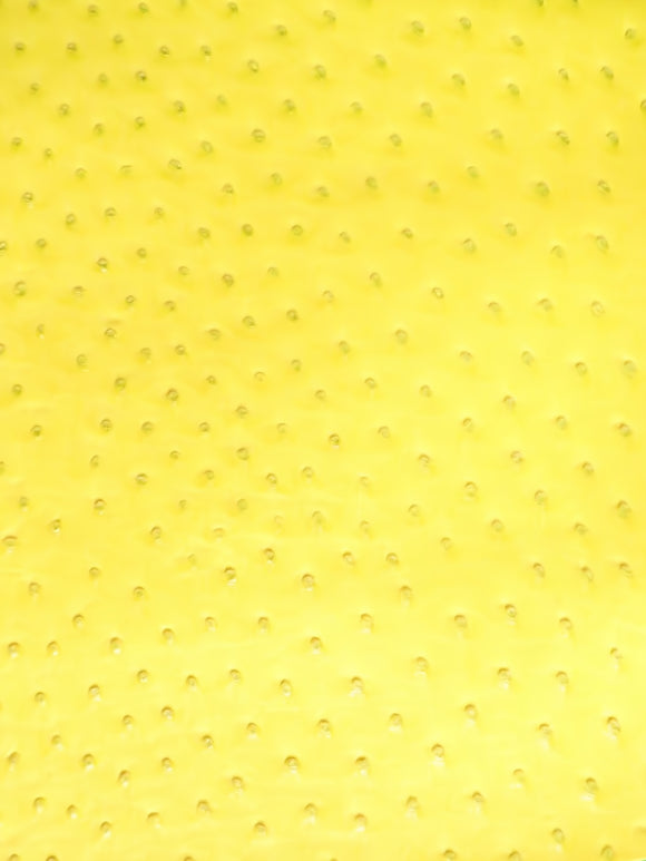 Neon Yellow Classic Ostrich Upholstery Vinyl Fabric / By The Roll - 30 Yards