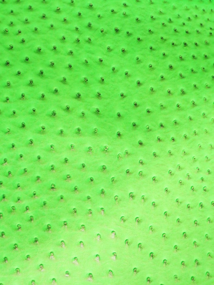 Neon Green Classic Ostrich Upholstery Vinyl Fabric / Sold By The Yard