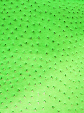Neon Green Classic Ostrich Upholstery Vinyl Fabric / Sold By The Yard