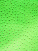 Neon Green Classic Ostrich Upholstery Vinyl Fabric / By The Roll - 30 Yards-1