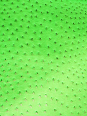 Neon Green Classic Ostrich Upholstery Vinyl Fabric / By The Roll - 30 Yards