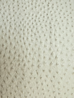 Metallic Pearl Classic Ostrich Upholstery Vinyl Fabric / Sold By The Yard