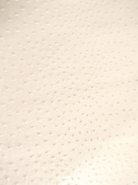 White Classic Ostrich Upholstery Vinyl Fabric / By The Roll - 30 Yards