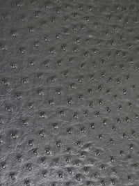 Black Classic Ostrich Upholstery Vinyl Fabric / Sold By The Yards