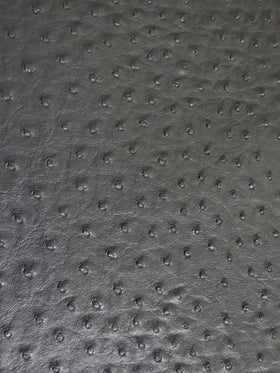 Black Classic Ostrich Upholstery Vinyl Fabric / By The Roll - 30 Yards