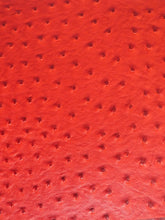 Red Classic Ostrich Upholstery Vinyl Fabric / By The Roll - 30 Yards