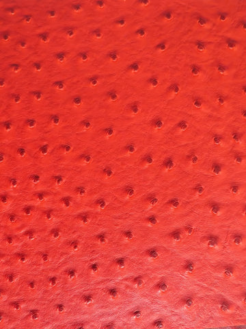 Red Classic Ostrich Upholstery Vinyl Fabric / By The Roll - 30 Yards