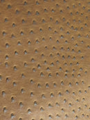 Brown Classic Ostrich Upholstery Vinyl Fabric / By The Roll - 30 Yards-1