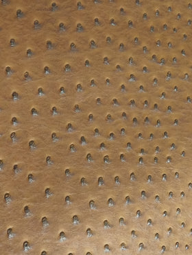 Brown Classic Ostrich Upholstery Vinyl Fabric / By The Roll - 30 Yards