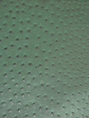 Hydra Gator Green Classic Ostrich Upholstery Vinyl Fabric / By The Roll - 30 Yards-1