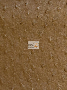 Buckskin Vinyl Embossed Premium Ostrich Fabric / Sold By The Yard Closeout!!!