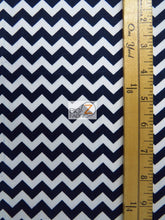 Poly Cotton Fabric 1" Zig Zag Chevron / Pink/White / 50 Yard Bolt