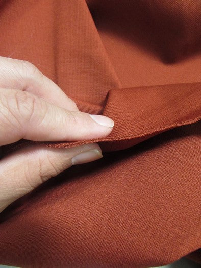 Ponte De Roma Jersey Knit Spandex Fabric / Burgundy / Sold By The Yard