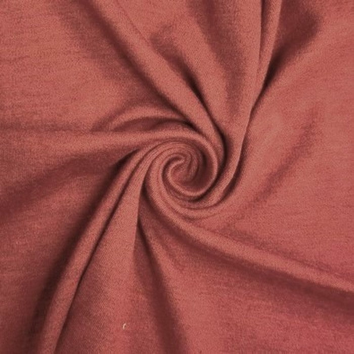 Ponte De Roma Jersey Knit Spandex Fabric / Marsala / Sold By The Yard