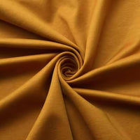 Ponte De Roma Jersey Knit Spandex Fabric / Mustard / Sold By The Yard