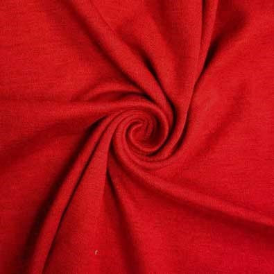 Ponte De Roma Jersey Knit Spandex Fabric / Red / Sold By The Yard