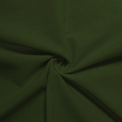 Ponte De Roma Jersey Knit Spandex Fabric / Olive / Sold By The Yard