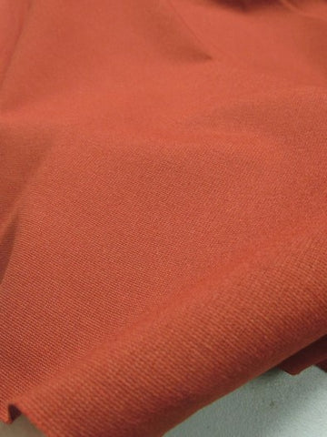 Ponte De Roma Jersey Knit Spandex Fabric / Rust / Sold By The Yard - 0