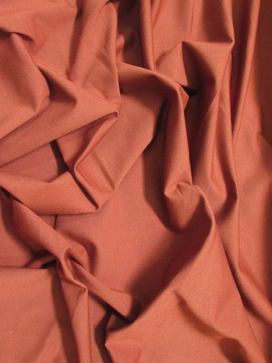 Ponte De Roma Jersey Knit Spandex Fabric / Rust / Sold By The Yard