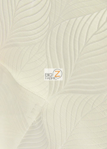 Peacock Leaf Floral Upholstery Fabric / Linen / Sold By The Yard - 0