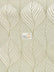 Peacock Leaf Floral Upholstery Fabric / Pearl / Sold By The Yard