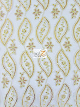 Petal Mesh Sequin Fabric / Gold / Sold By The Yard