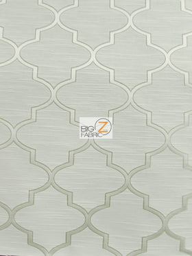 Persian Quatrefoil Upholstery Fabric / Pearl / Sold By The Yard
