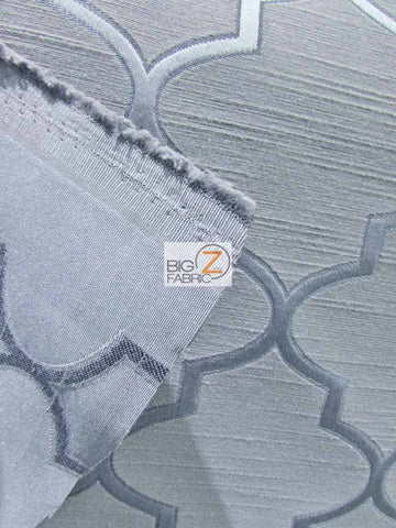 Persian Quatrefoil Upholstery Fabric / Pearl / Sold By The Yard - 0