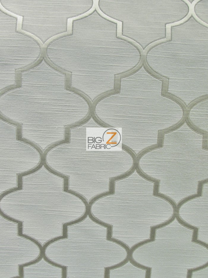 Persian Quatrefoil Upholstery Fabric / Quartz / Sold By The Yard