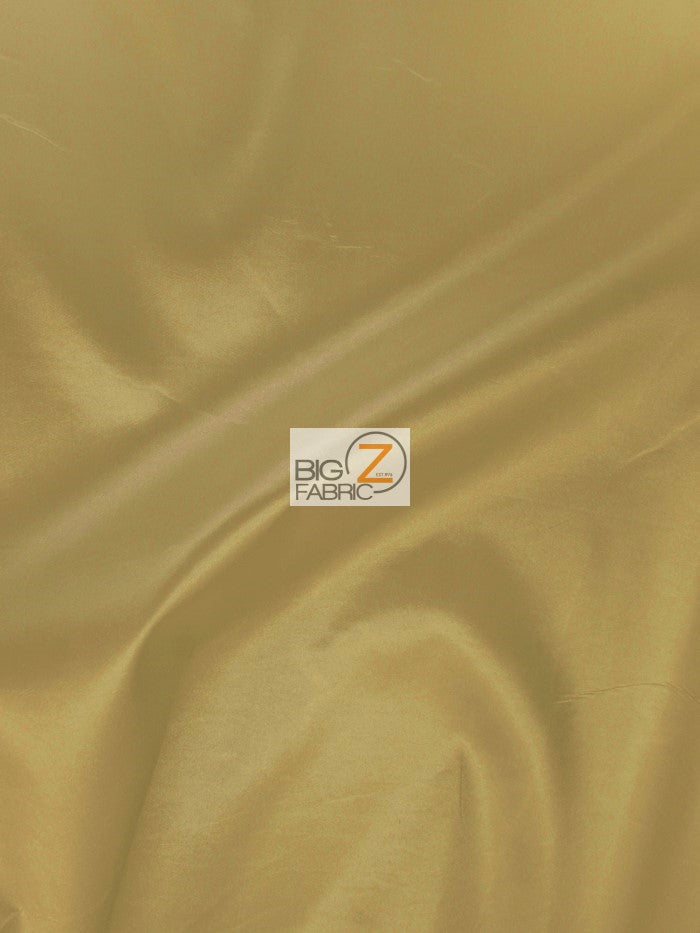 Solid Polyester Taffeta 58"/60" Fabric / Gold / Sold By The Yard