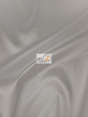 Solid Polyester Taffeta 58"/60" Fabric / Silver / Sold By The Yard