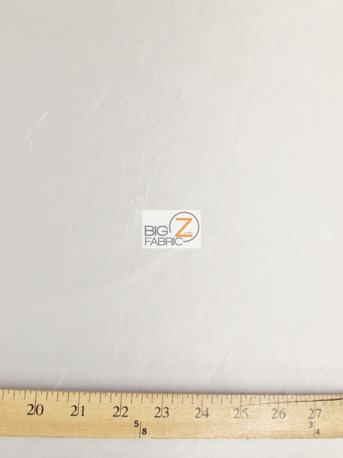 Solid Polyester Taffeta Fabric - White - 50 Yard Bolt/Roll - 0
