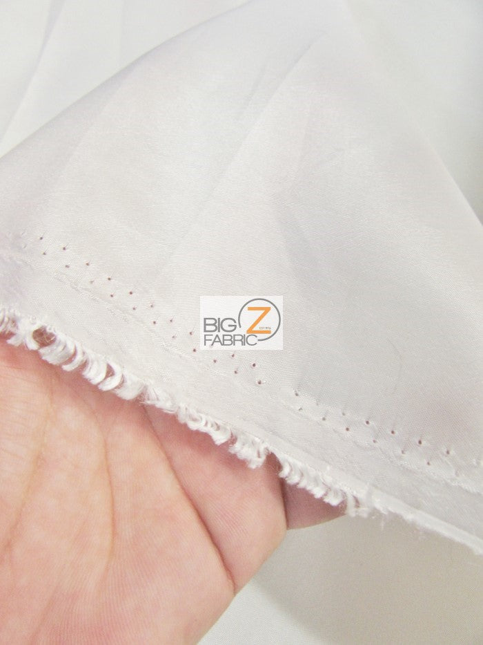 Solid Polyester Taffeta 58"/60" Fabric / White / Sold By The Yard