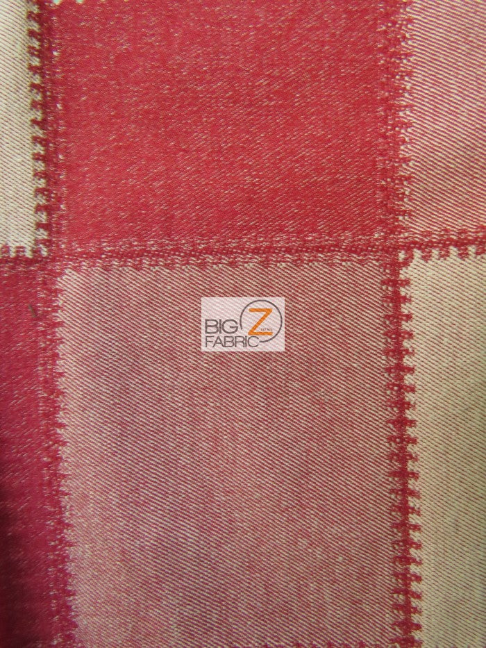 Quilted Twill Polyester Cotton Home Fabric / Red / Sold By The Yard
