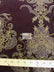 Royal Damask Flocking Velvet Upholstery Fabric / Purple/Gold / Sold By The Yard
