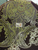Royal Damask Flocking Velvet Upholstery Fabric / Purple/Gold / Sold By The Yard