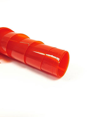 Red (12 Gauge) Tinted Plastic Vinyl Fabric / Sold By The Yard